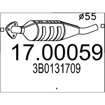 Filtr pevných částic Filtr pevnych castic, vyfukovy system MTS 17.00059