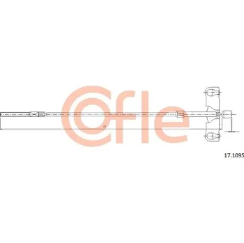 Brzdový systém Tažné lanko, parkovací brzda COFLE 17.1095