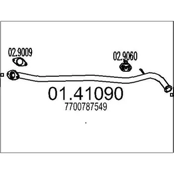 Výfuková trubka Výfuková trubka MTS 01.41090