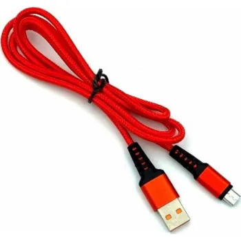 Datový kabel Denmen USB-A - microUSB USB kabel 1 m červený (29353)