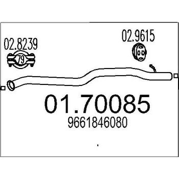 Výfuková trubka Výfuková trubka MTS 01.70085