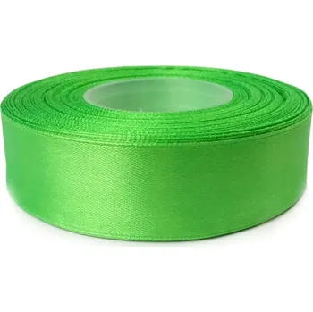 Stuha Saténová stuha hrášková zelená 25mm (Saténová stuha hrášková zelená 25mm)