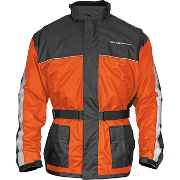 Moto bunda Nelson Rigg Nepromok na motorku Solo Storm Jacket - Hi-Vis Orange/Black Velikost: L