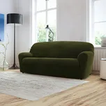 decoDoma napínací potahy na sedací soupravu strečový NIAGARA zelená trojkřeslo (š. 180 - 230 cm)