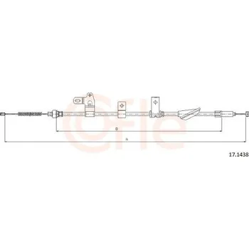 Auto-moto Tažné lanko, parkovací brzda COFLE 92.17.1438