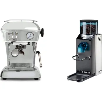 Kávovar Ascaso Dream ONE, leštěný hliník + Rancilio Rocky Doserless