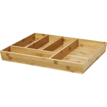 Příborník do zásuvky Goodhome Organizér do šuplíku, do kuchyně, příborník - NITAKI bambusový 51 x 43 cm