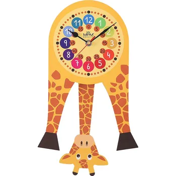 Hodiny MPM Fernse - D Dětské dřevěné nástěnné hodiny E05.4468.D