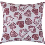 Bellatex Polštářek DITA 45x45 cm, 55/407, krajkové srdce