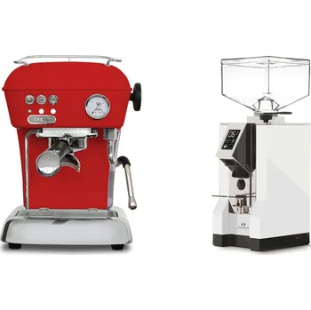 Kávovar Ascaso Dream ONE, Love Red + Eureka Mignon Specialita, CR white