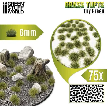 Plastikový model Grass Tufts – samolepící drny suchá tráva, 6mm (75 ks)