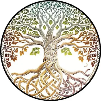 Závěsná kulatá vitráž - Strom života - Příroda