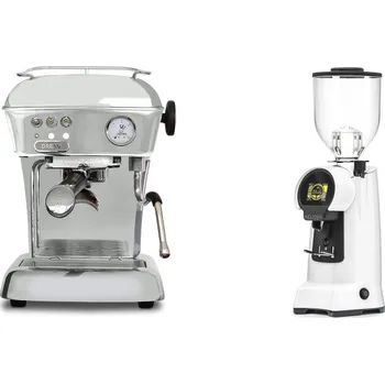 Kávovar Ascaso Dream ONE, leštěný hliník + Eureka Helios 65, white