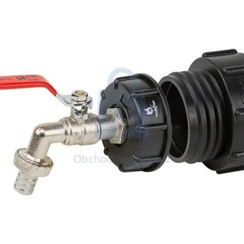 vodafree Redukce IBC nádrže zahradní kohout 1\" Rozměr spodního závitu nádrže: JEMNÝ 62 mm, JEMNÝ 58