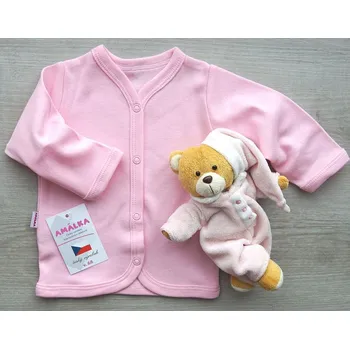 Kojenecká bunda AMÁLKA Bavlněný, kojenecký kabátek, růžový Velikost: 62