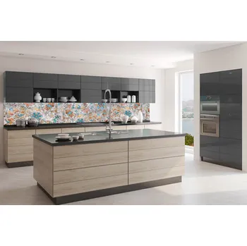 Tapeta DIMEX | Fototapeta do kuchyně Květinová italská freska KI-350-212 | 350 x 60 cm | vícebarevná, béžová + Samolepicí fototapeta za kuchyňskou linku DIMEX Květinová italská freska v šíři 350 cm