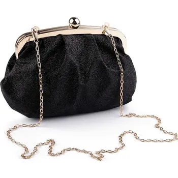 Kabelka - psaníčko s glitry - 4 černá