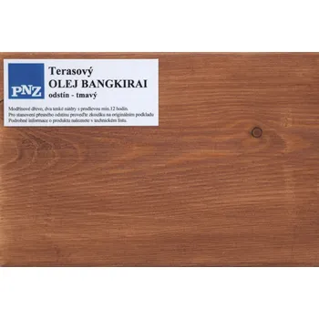 barva a nátěr na dřevo PNZ Terasový Olej - Bangkirai 2,5 L Odstín: Bangkirai tmavý