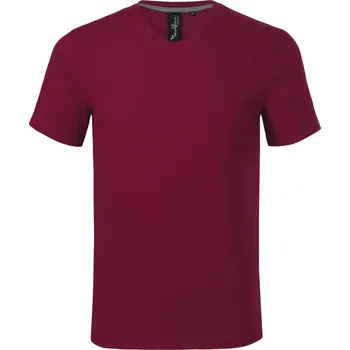 Pánské tričko MALFINI Premium® Malfini Action V‑neck 700 – pánské prémiové tričko s výstřihem do V, 180 g, 95 % bavlna, 5 % elastan Barva: 86-garnet, Velikost: 2XL