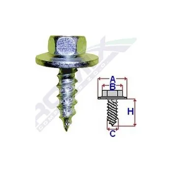 Šroub Samořezný šroub s podložkou univerzální Romix 45168 - 10 ks