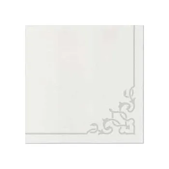 Papírový ubrousek Ubrousky PAW AIRLAID 40x40 cm Elegant Frame Silver [50 ks],rychlé dodání