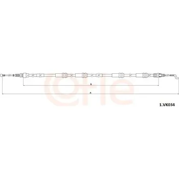 Auto-moto Lanovod parkovací brzdy COFLE 1VK034