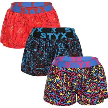 Dámské trenýrky 3PACK dámské trenky Styx art sportovní guma vícebarevné (3T13603) XL Možnost vrácení zboží ZDARMA do 120 dnů!