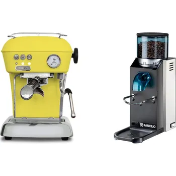 Kávovar Ascaso Dream ONE, Sun Yellow + Rancilio Rocky Doserless