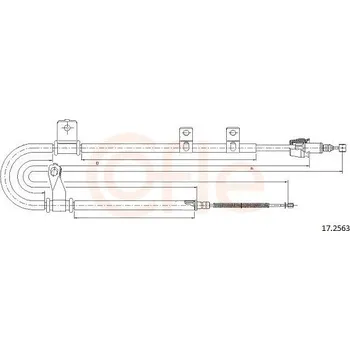 Lanko parkovací brzdy Lanovod parkovací brzdy COFLE 17.2563