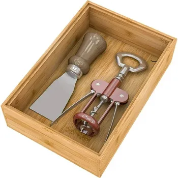 Příborník do zásuvky Zeller Present Organizér do šuplíku kuchyně i koupelny, příborník BAMBOOZ (23x15x7)