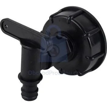 Kohout na IBC nádrž, celoplastový nádrž 60 mm hrubý (DN 50), výstup rychlospojka, balení 1 ks