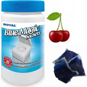Chemické WC WC sáčky Blue Magic Aut Sachets CHERRY v dóze 20ks tablety do chemického WC