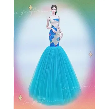 Princeznovské a svatební šatičky pro panenky Barbie (30 cm) Barva: 15