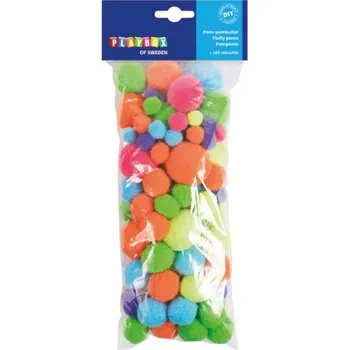 Bambulky různé velikosti 100 ks- neonové barvy