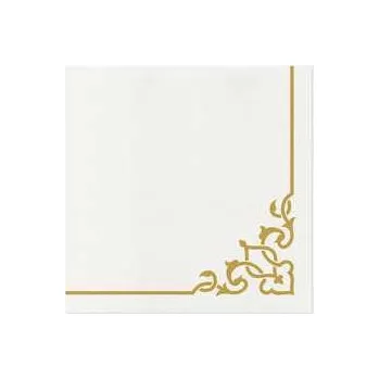 Papírový ubrousek Ubrousky PAW AIRLAID 40x40 cm Elegant Frame Gold [50 ks],rychlé dodání