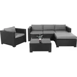 Ratanový set zahradního nábytku, černý SPRINGOS COSTA DE BLANCA 5