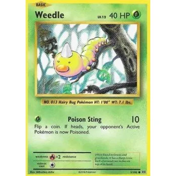 Volný čas Pokémon EVO 005/108 Weedle - Evolutions Stav: Excellent, Verze: NORMAL