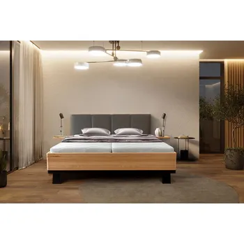 Postel Ahorn Salento postel - buk průběžný Čalounění: 37 - tmavě modrá, Rozměr: 180 x 200 cm