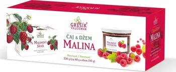 Valdemar Grešík Malinový čaj 20 sáčků + malinový džem 210 g