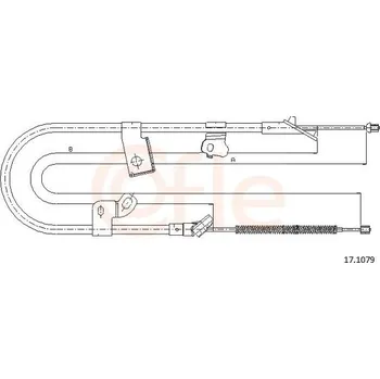 Autodíl Lanovod parkovací brzdy COFLE 17.1079