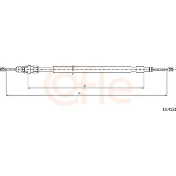 Lanko parkovací brzdy Tažné lanko, parkovací brzda COFLE 10.4521