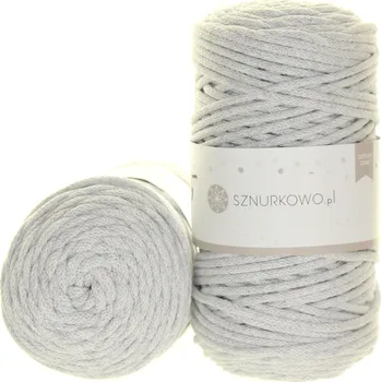 Příze Sznurkowo Bavlněná šňůra 3mm světle šedá
