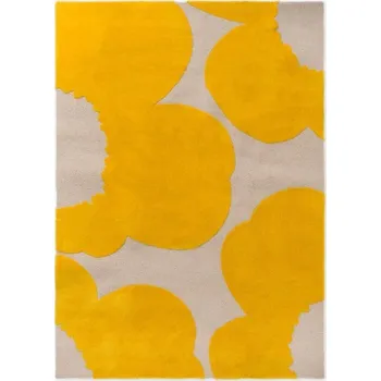 Koberec Designový vlněný koberec ISO Marimekko Unikko žlutý 132306 Brink & Campman 140 x 200