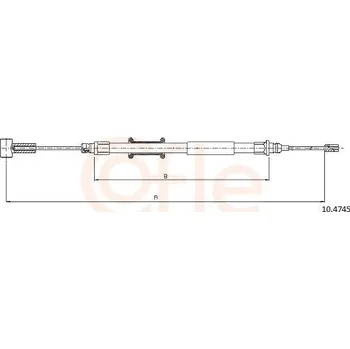 Lanko parkovací brzdy Tažné lanko, parkovací brzda COFLE CFE10.4745