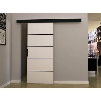 Interiérové dveře Posuvné dveře STANDART MIX - K100, Bílá/Černá