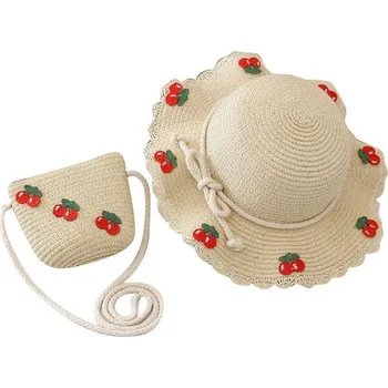 Pokrývka hlavy Flamenco Mystique Dětská Sada Slaměného Klobouku a Kabelky 52cm, Věk: 2-6 let, Hmotnost: 2,5 kg