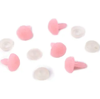 Galanterie Bezpečnostní nosík sametový růžový 14x15 mm (Bezpečnostní nosík sametový růžový 14x15 mm)