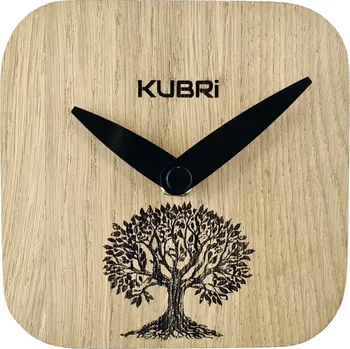 Hodiny KUBRi 0032B - Strom života na miniaturních dubových hodinách