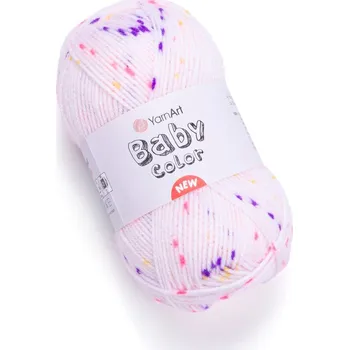 Příze Yarn Art příze Baby Color 213 fialová, žlutá, neon růžová na růžové