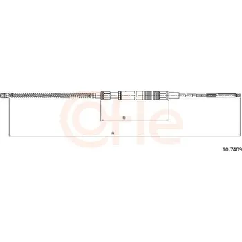 Lanko parkovací brzdy Tažné lanko, parkovací brzda COFLE 10.7409